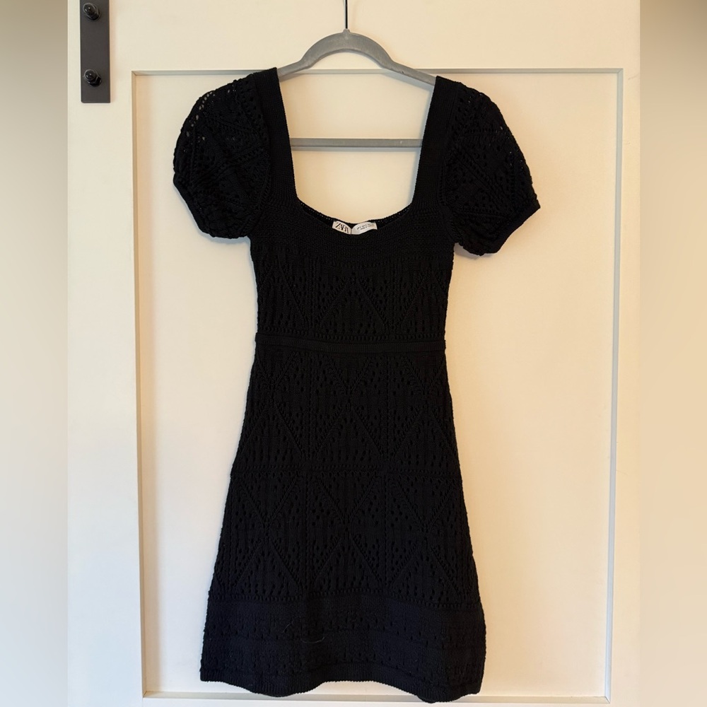 Zara Black Knit Dress, NWT
